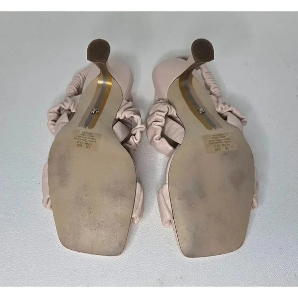 Sam Edelman Marlena Stretch Slingback Sandals Blush Pink Sq Toe Womens Sz 7.5 - Picture 8 of 9